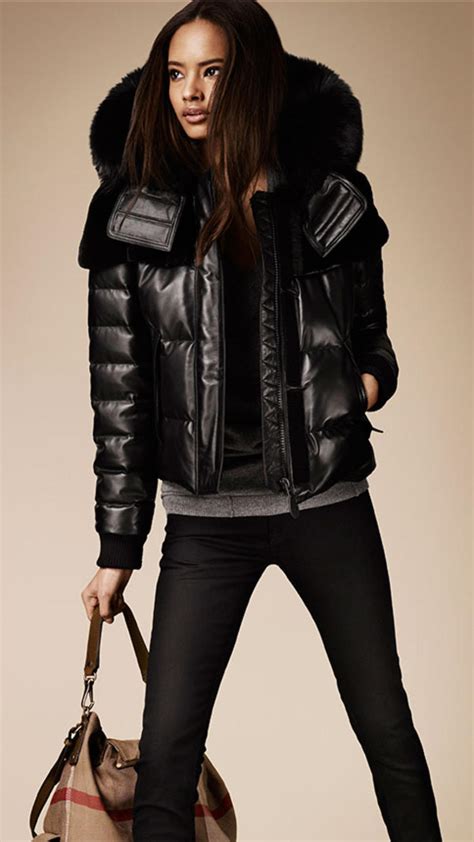 burberry leather fur jacket|Burberry lightweight jacket women.